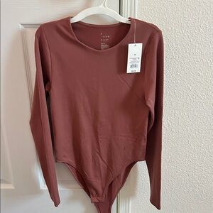 a new day Long Sleeve Bodysuit - Mauve